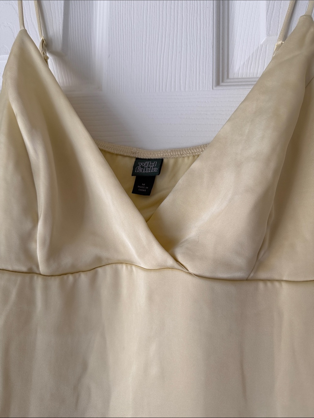 Wild Fable Butter Yellow Satin Dress - Picture 4 of 5